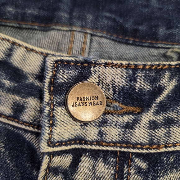 NWT SOSOO Straight Y2K 1971 Patchwork Denim Grunge Distressed Mens Jeans - Picture 6 of 8